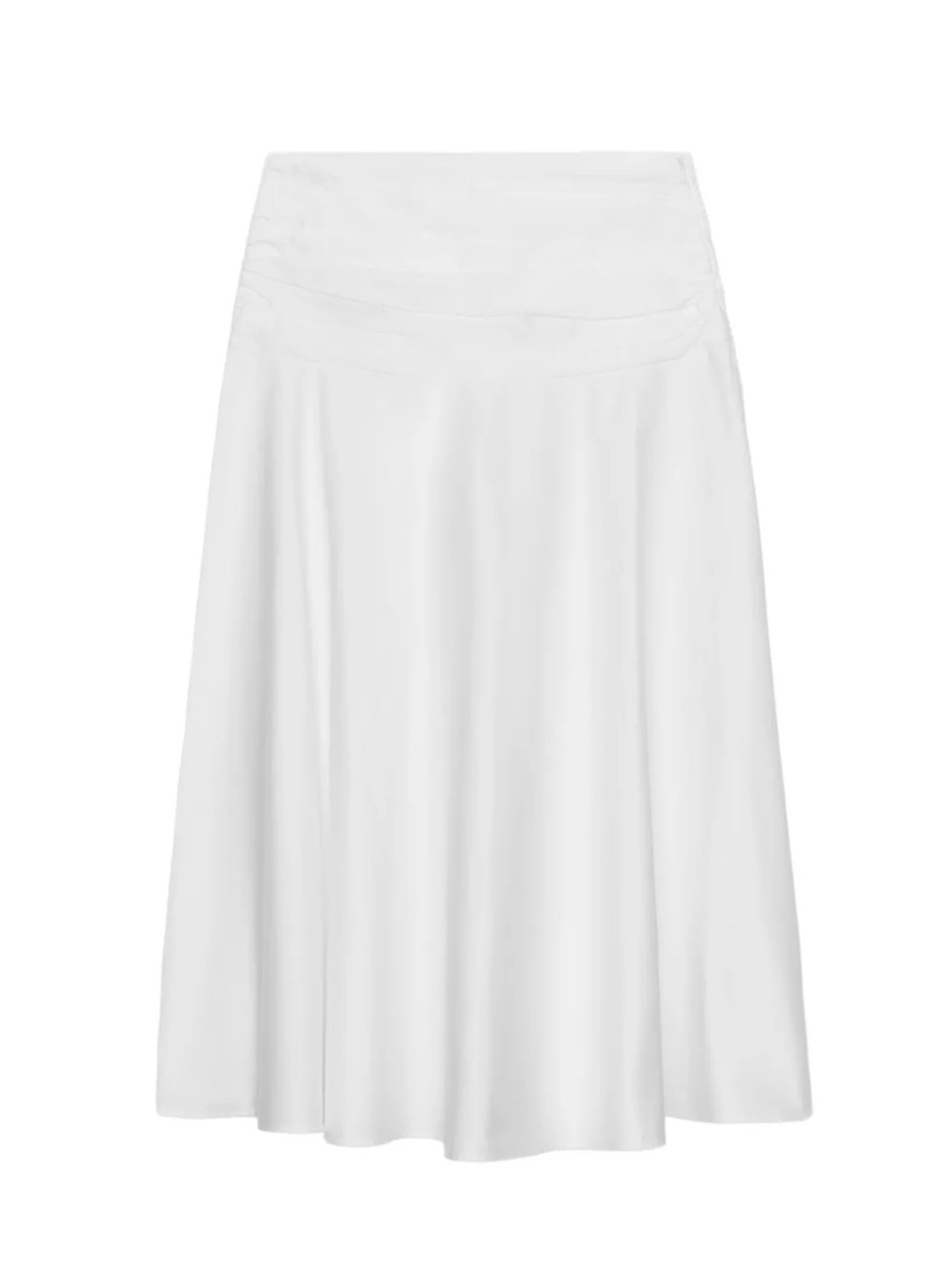 Zara NWT white voluminous midi skirt